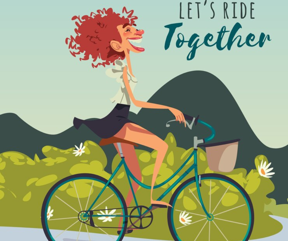 Grupo de ciclistas em evento urbano, representando comunidade e cultura do ciclismo